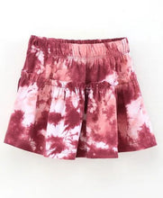 Load image into Gallery viewer, CrayonFlakes Soft and comfortable Tie and Dye Printed Skirt - Maroon