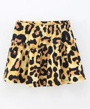 Load image into Gallery viewer, CrayonFlakes Soft and comfortable Animal Print Skirt - Yellow