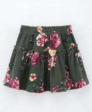 Load image into Gallery viewer, CrayonFlakes Soft and comfortable Floral Printed Skirt - Green