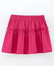 Load image into Gallery viewer, CrayonFlakes Soft and comfortable Solid Frilled Skirt - Magenta
