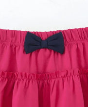 Load image into Gallery viewer, CrayonFlakes Soft and comfortable Solid Frilled Skirt - Magenta