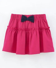 Load image into Gallery viewer, CrayonFlakes Soft and comfortable Solid Frilled Skirt - Magenta