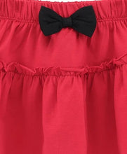 Load image into Gallery viewer, Solid Frilled Skirt - Red