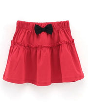 Load image into Gallery viewer, Solid Frilled Skirt - Red