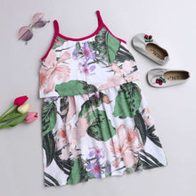 Load image into Gallery viewer, Floral Printed Layered Dress - Offwhite